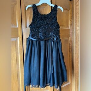 Iris & Ivy Black embellished party dress EUC